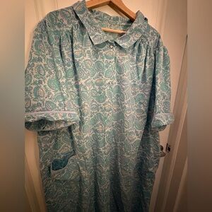 *Vintage* Teal Paisley House Coat
